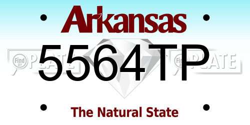 5564TP Arkansas License Plate