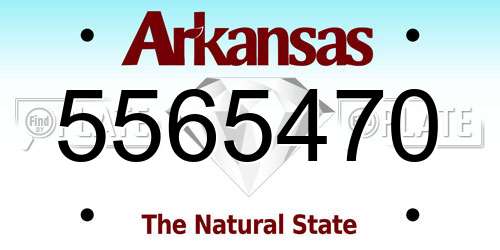5565470 Arkansas License Plate