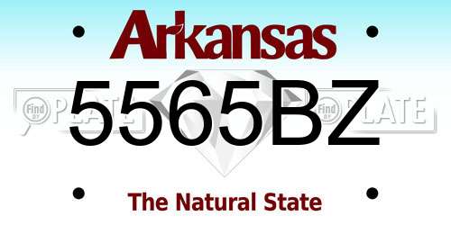 5565BZ Arkansas License Plate