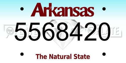 5568420 Arkansas License Plate