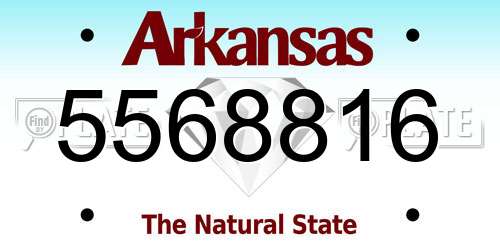 5568816 Arkansas License Plate