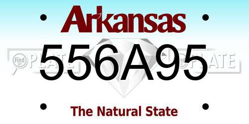 556A95 Arkansas License Plate