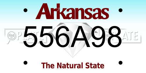 556A98 Arkansas License Plate