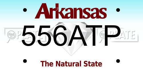 556ATP Arkansas License Plate