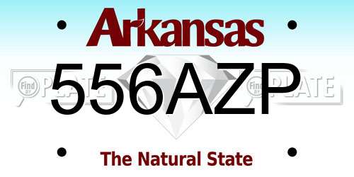 556AZP Arkansas License Plate