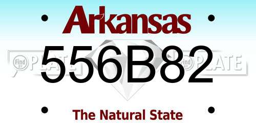 556B82 Arkansas License Plate