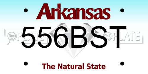 556BST Arkansas License Plate