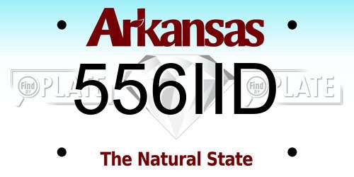 556IID Arkansas License Plate