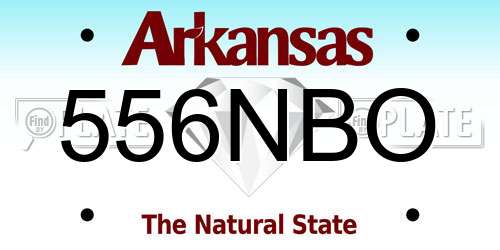 556NBO Arkansas License Plate