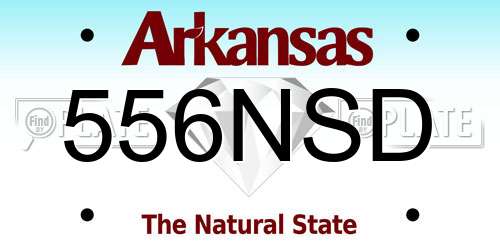 556NSD Arkansas License Plate