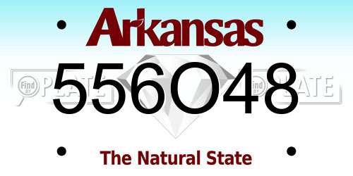 556O48 Arkansas License Plate