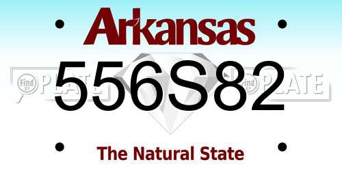 556S82 Arkansas License Plate