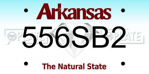 556SB2 Arkansas License Plate