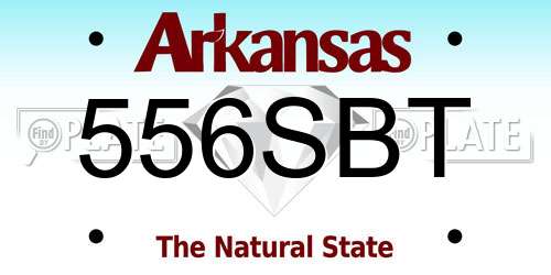 556SBT Arkansas License Plate