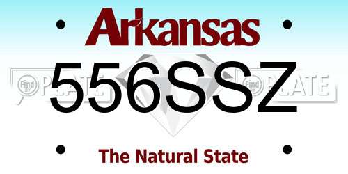 556SSZ Arkansas License Plate