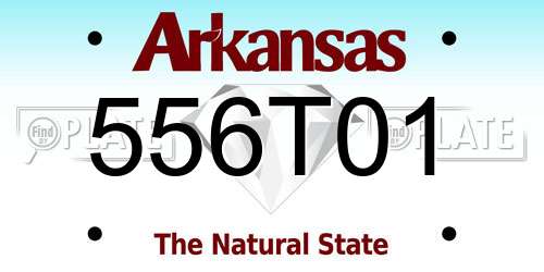 556T01 Arkansas License Plate