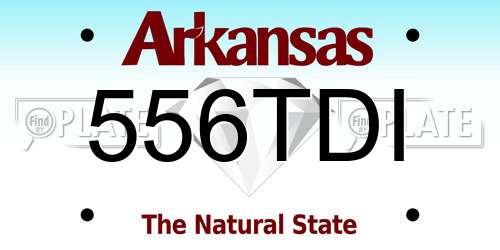 556TDI Arkansas License Plate