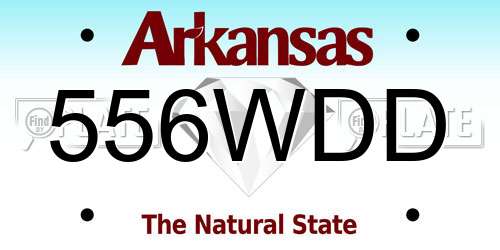 556WDD Arkansas License Plate