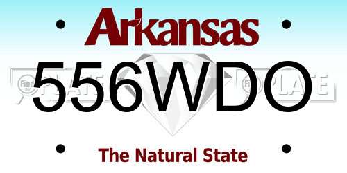 556WDO Arkansas License Plate