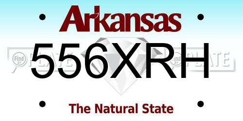 556XRH Arkansas License Plate