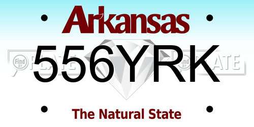 556YRK Arkansas License Plate