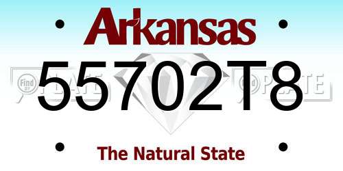55702T8 Arkansas License Plate
