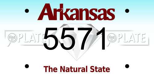 5571 Arkansas License Plate