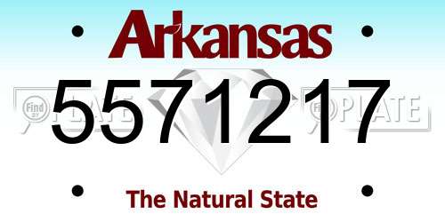 5571217 Arkansas License Plate