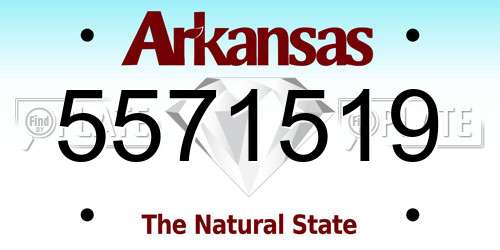 5571519 Arkansas License Plate