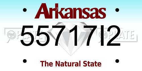 55717I2 Arkansas License Plate