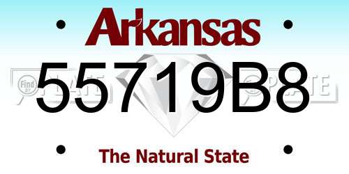 55719B8 Arkansas License Plate