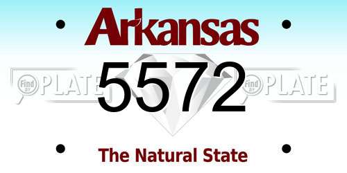 5572 Arkansas License Plate
