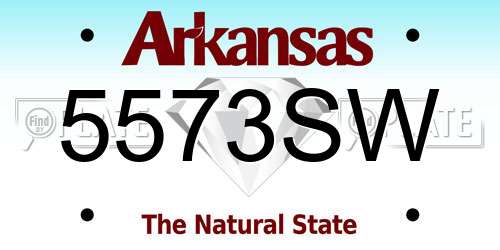 5573SW Arkansas License Plate