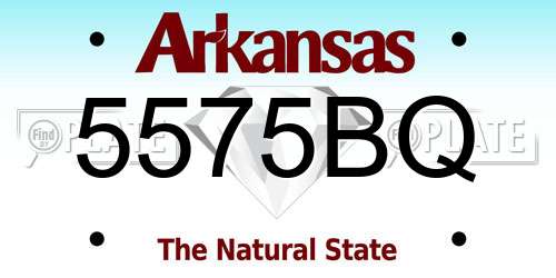 5575BQ Arkansas License Plate