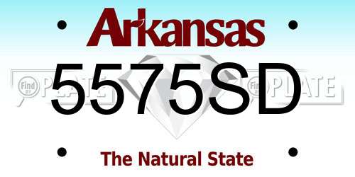 5575SD Arkansas License Plate