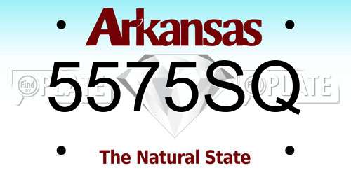 5575SQ Arkansas License Plate