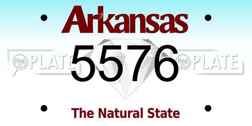 5576 Arkansas License Plate