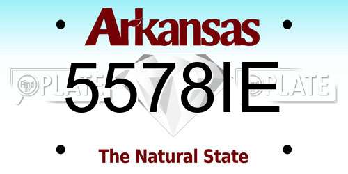 5578IE Arkansas License Plate
