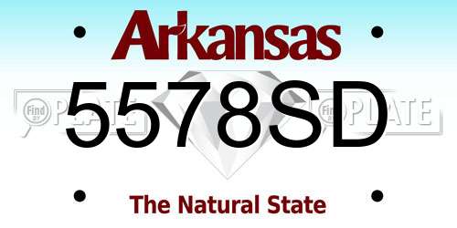 5578SD Arkansas License Plate