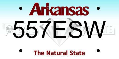 557ESW Arkansas License Plate