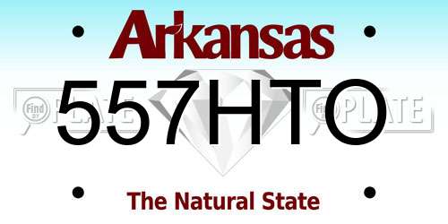 557HTO Arkansas License Plate