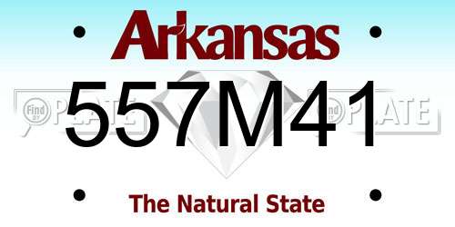 557M41 Arkansas License Plate