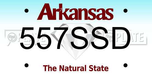 557SSD Arkansas License Plate