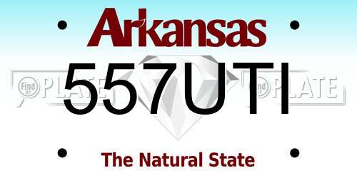 557UTI Arkansas License Plate
