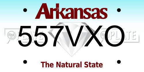 557VXO Arkansas License Plate