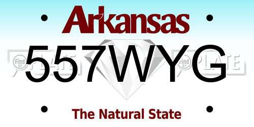 557WYG Arkansas License Plate
