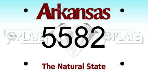 5582 Arkansas License Plate