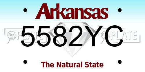 5582YC Arkansas License Plate