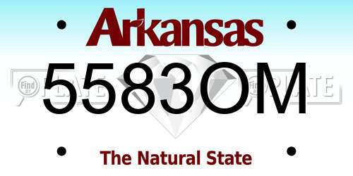 5583OM Arkansas License Plate