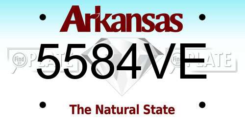 5584VE Arkansas License Plate